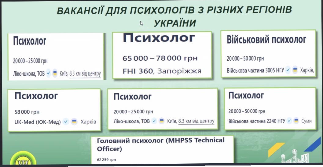 Онлайн-екскурсія професія психолога для учнів Бердянської громади