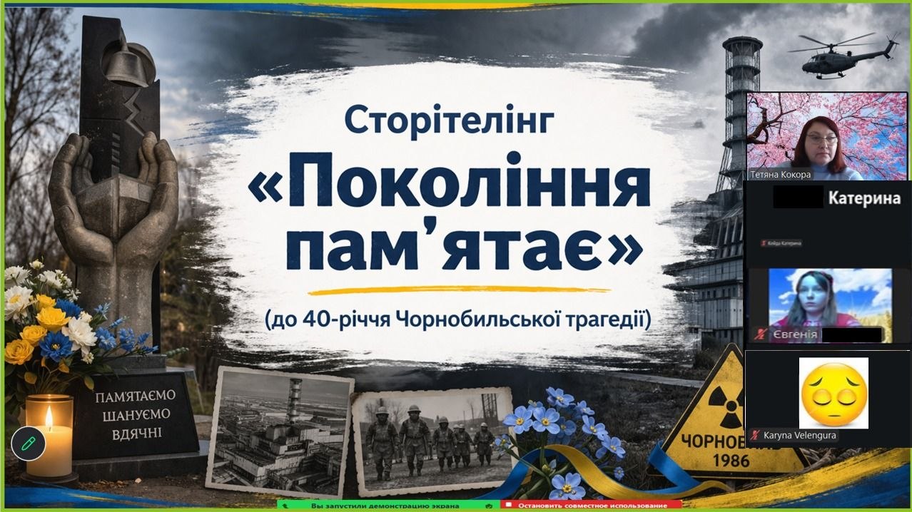 Заходи до річниці Чорнобильської трагедії у гімназії Перлина