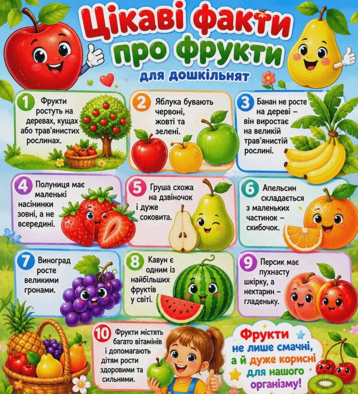 Пізнаємо світ разом. Фрукти