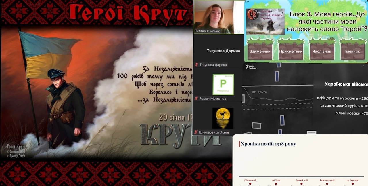 Інфо-дайджест до Дня пам’яті Героїв Крут у гімназії №11